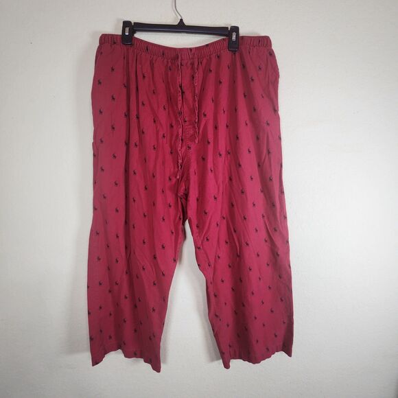 POLO‎ RALPH LAUREN Mens Ditzy Horse Logo Sleep Pants Size XL Cotton Flannel PJs - Picture 6 of 9